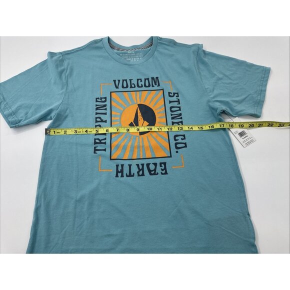 Volcom T Shirt Youth Boys XL Teal Skater Logo Surf Casual Graphic Summer Tee NEW - Picture 7 of 10
